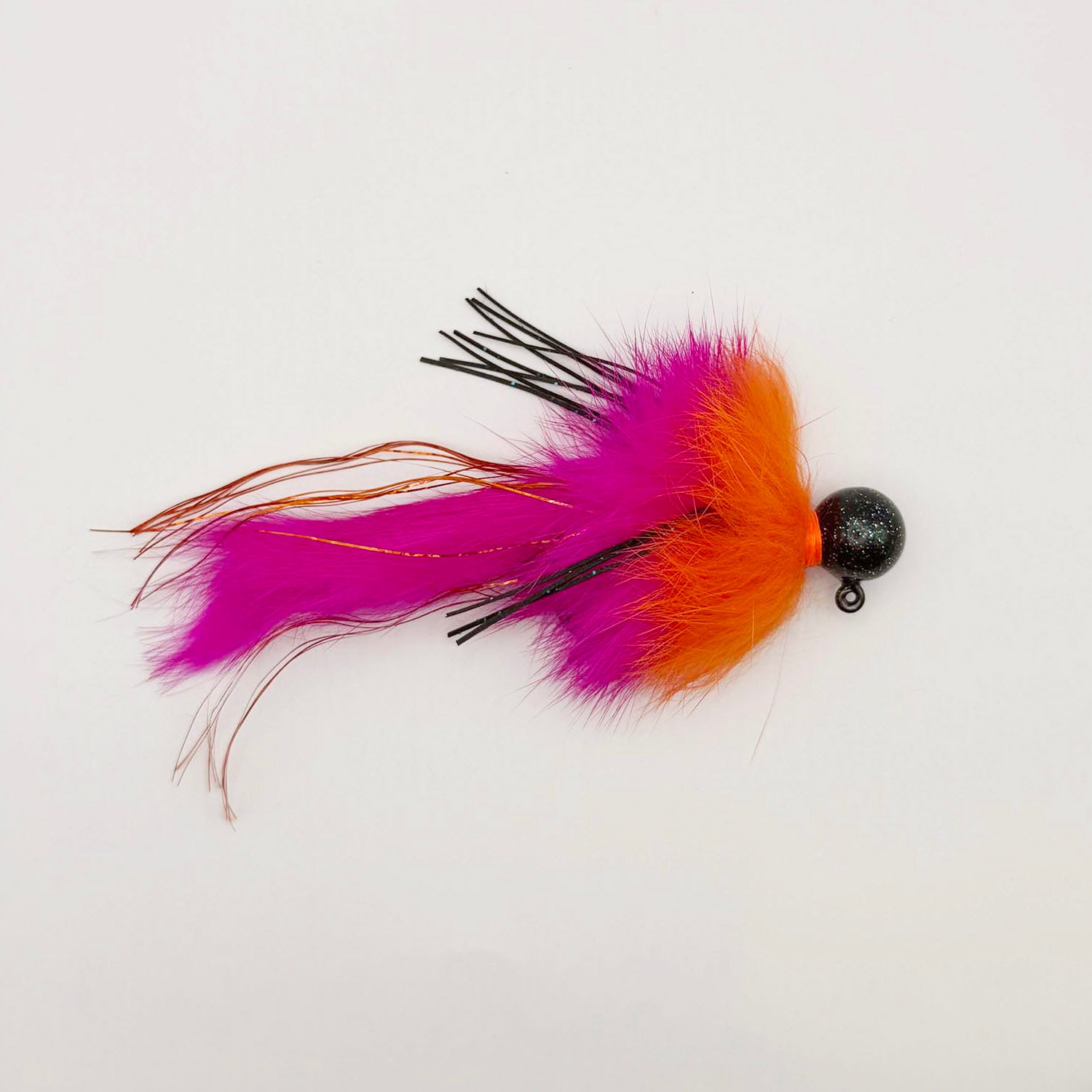 KB Twitching Jig - Orange/Pink, Black Sparkle Head