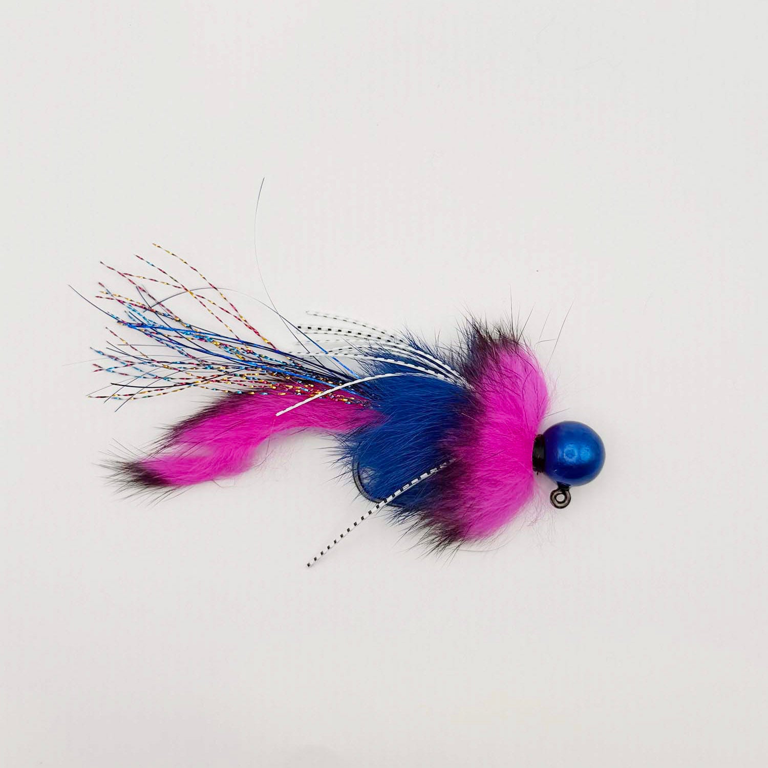 KB Twitching Jig - Pink/Black/Blue, Blue Head