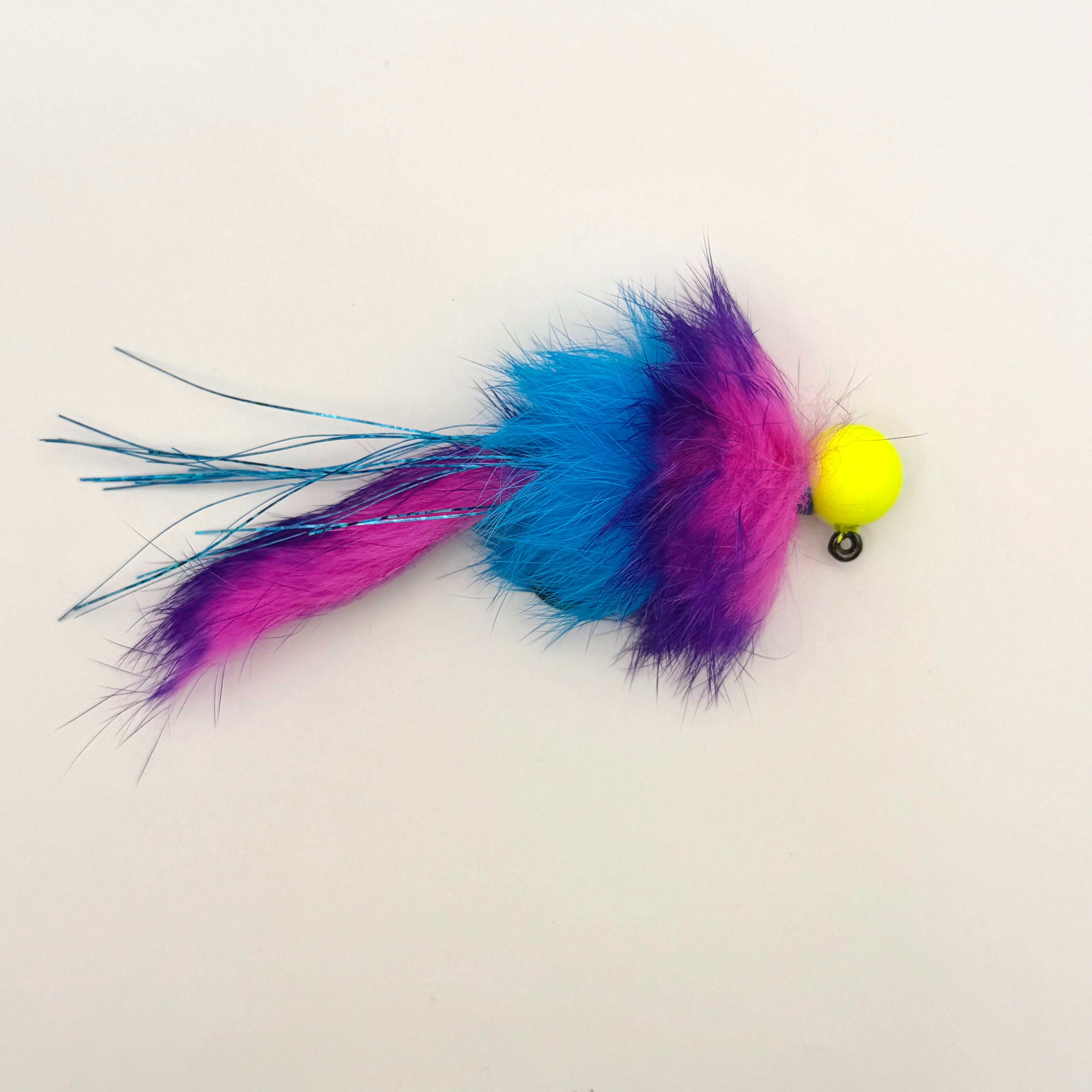 KB Twitching Jig - Pink, Purple, Blue with Chartreuse Head